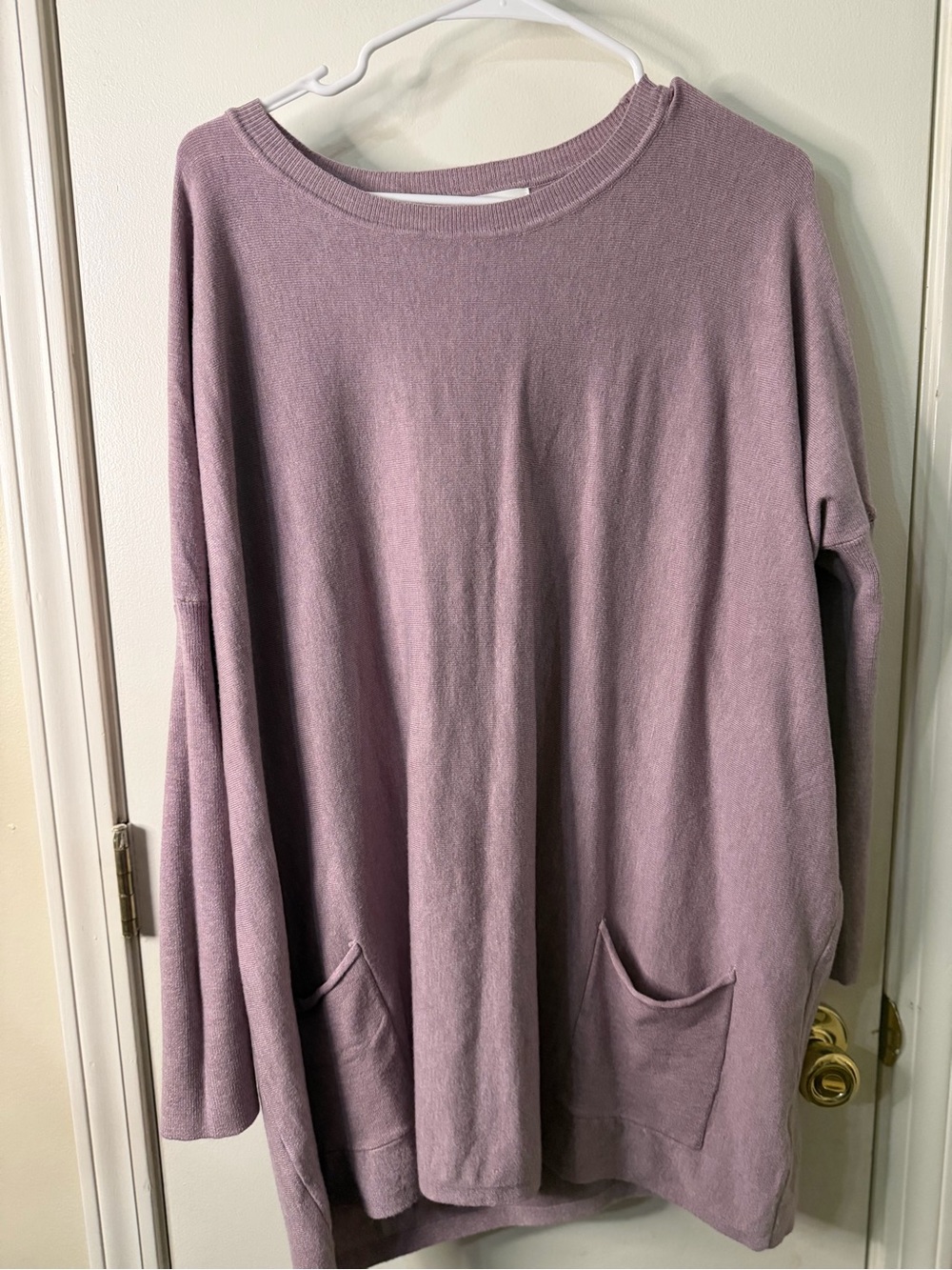 Everyday Long Sleeve Pocket Tunic in Dusty Mauve